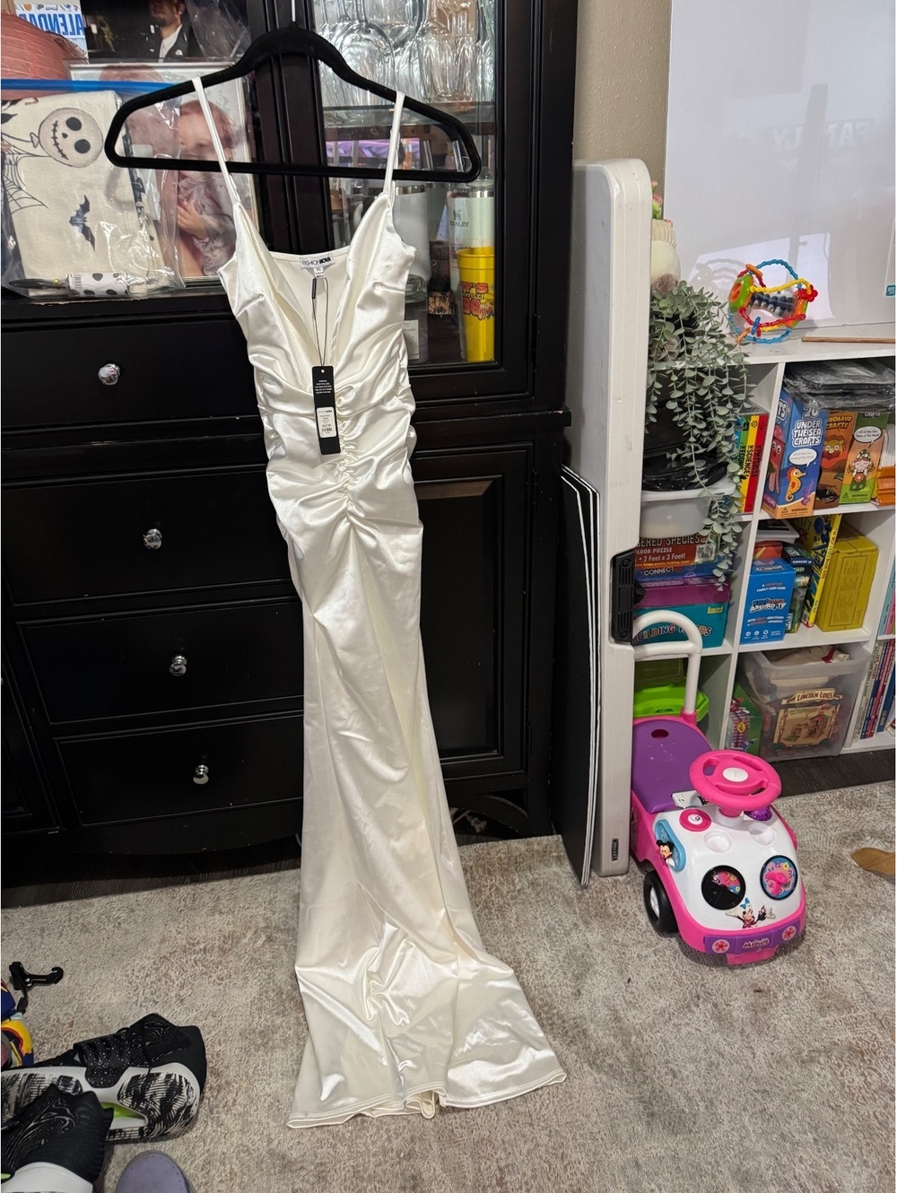Fashion Nova Baylor Maxi Dress White XS